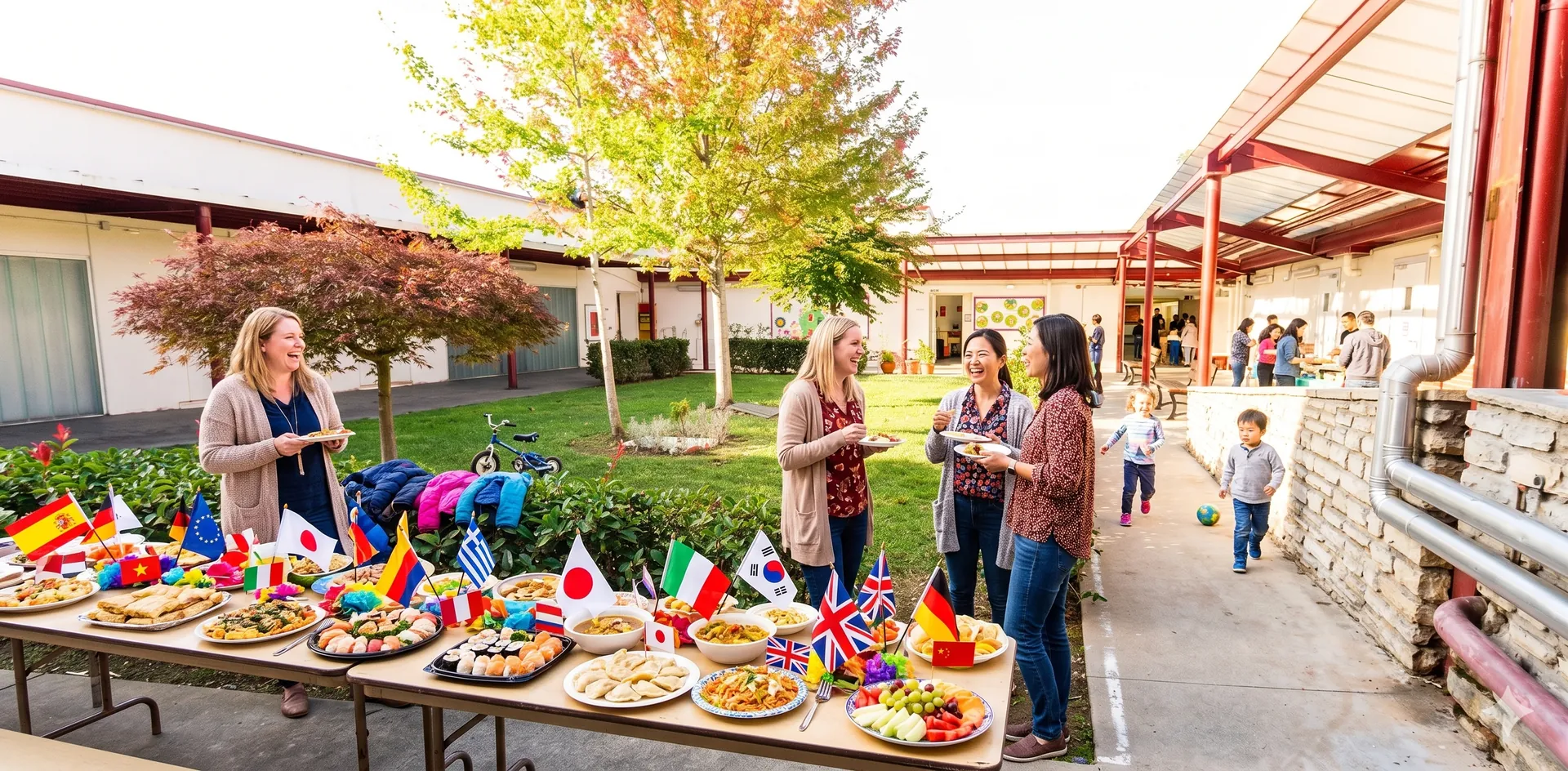 Parents at PTO community event